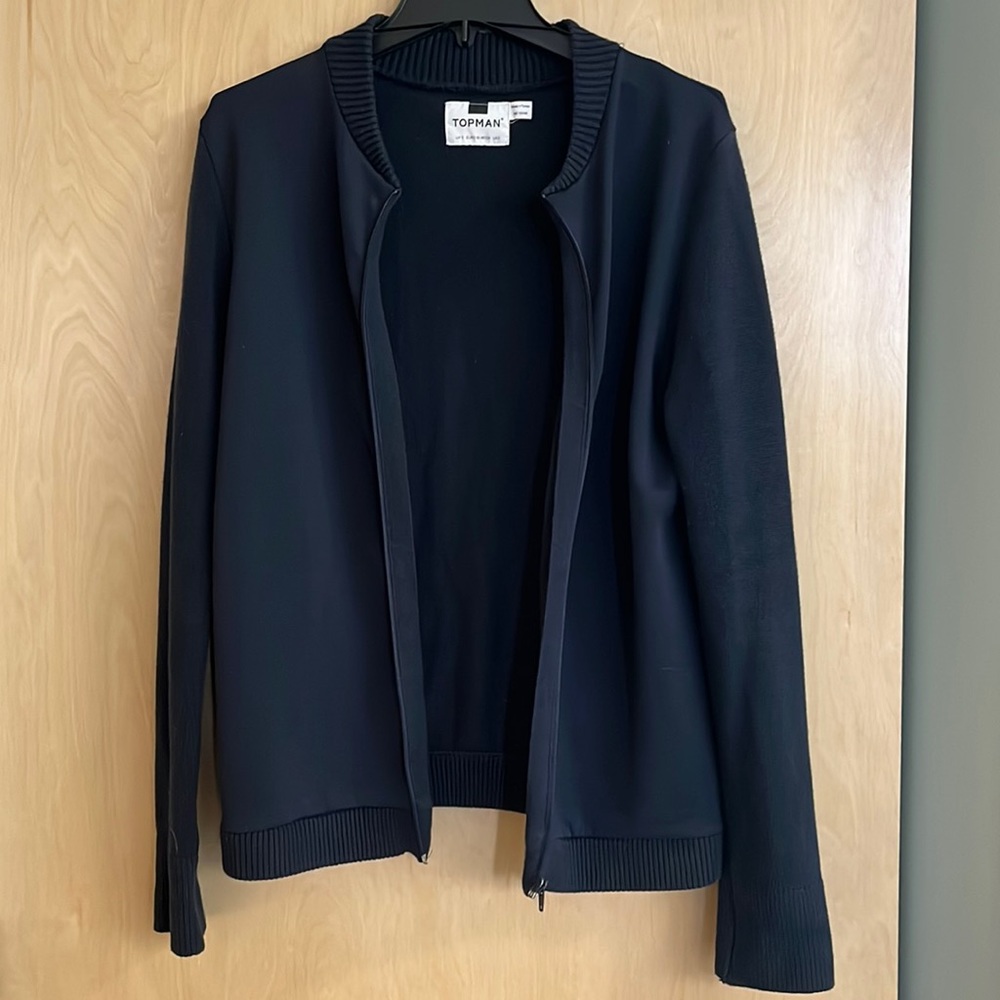 Navy bomber sweater - TOPMAN